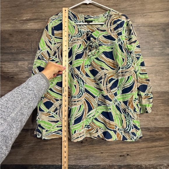 Talbots Multicolor Abstract Blouse - Picture 2 of 5